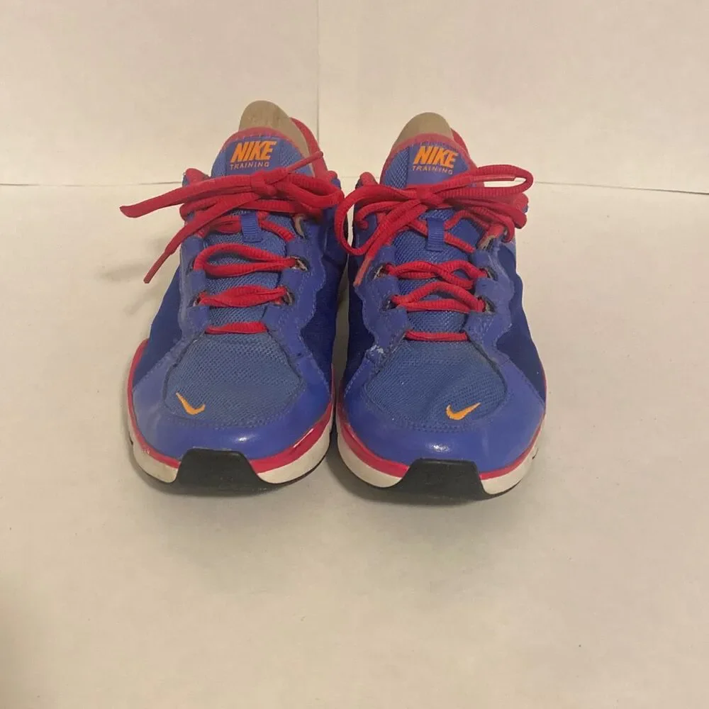 Nike Flex TR2 Training Shoes Womens Sz 8.5 Blue Pink Running Sneakers 511332-586